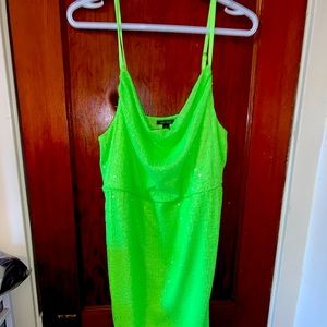 Sexy like green mini sequin dress